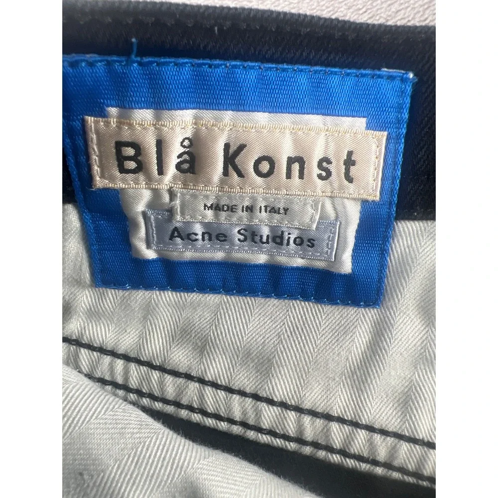 Acne Studios River Stay Black Tapered Jeans 32x34 Blå Konst‎ Made in Italy